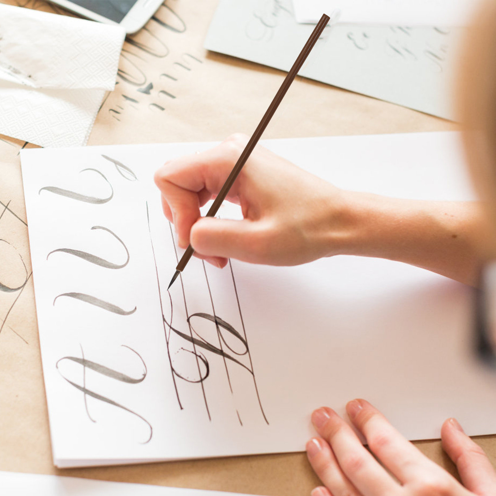 Detailing Brush Set - 12Pcs Calligraphy Brush Set Fine Detail