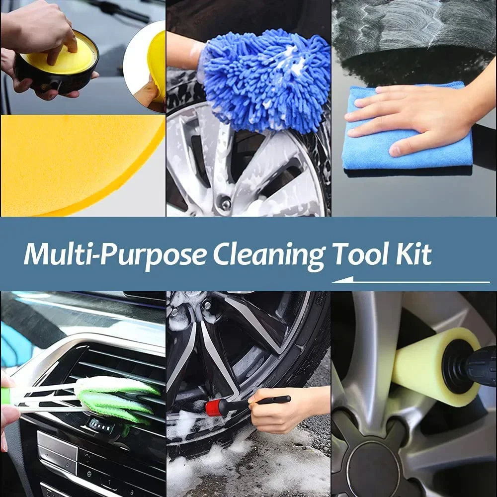 New Car Detailing Cleaning Kit - Detailing Brush Set recension och pris