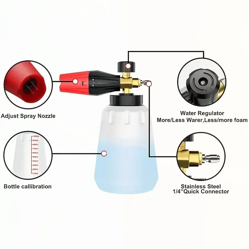 Adjustable Snow Foam Lance 1L  - Pressure Washer Foam Gun recension och pris